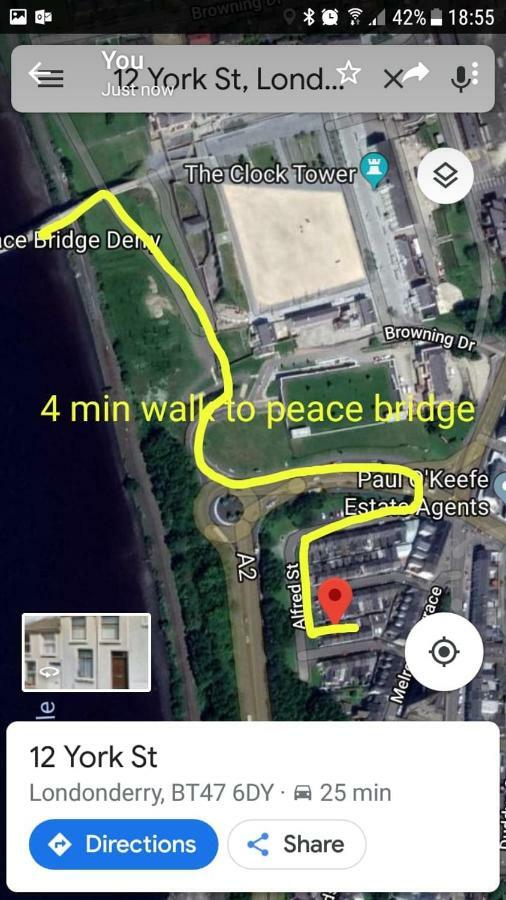Bridge House Derry City Townhouse Central Free Parking Villa Esterno foto